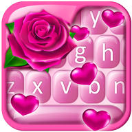 Pink Rose Valentine Keyboard apk